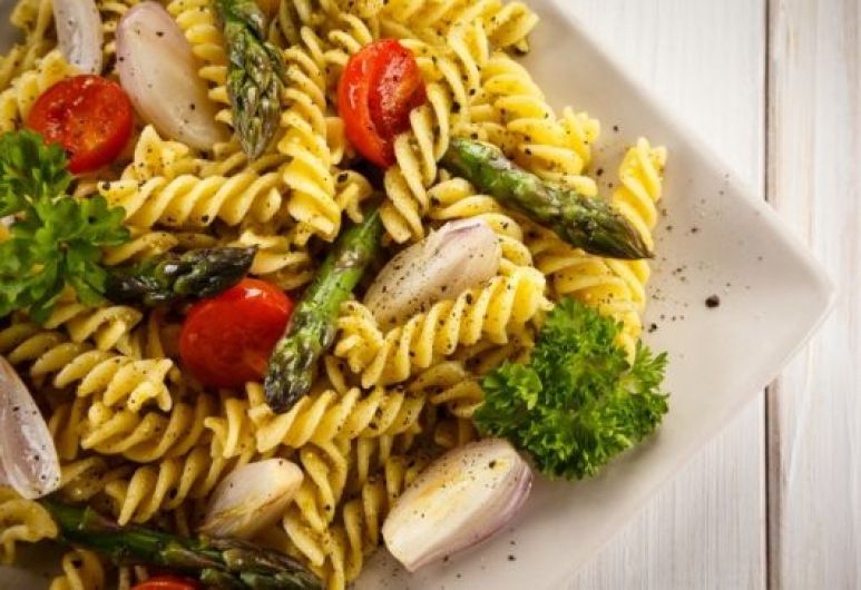Spiral Pasta with Roasted Vegetables 